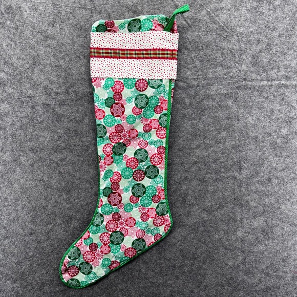 Matilda Jane Platinum Christmas Snowflake Stocking Red Green Cottagecore RARE - Picture 3 of 5